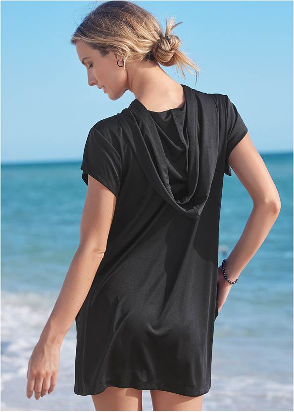 Full back view Hoodie Cover-Up Dress