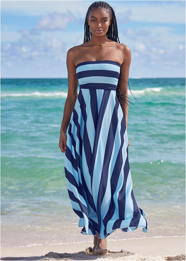 Full front view Maxi Beach Cover-Up Dress