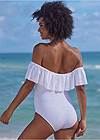 Cropped back view Ruffle One-Piece