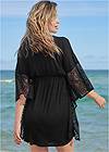 Full back view Crochet Trim Tunic Cover-Up
