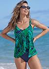 Full front view Flowy Tankini Top