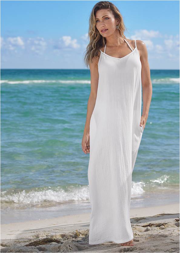 Front View Pack-And-Go Cover-Up Dress