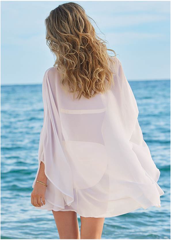 Back View Embellished Tunic Cover-Up