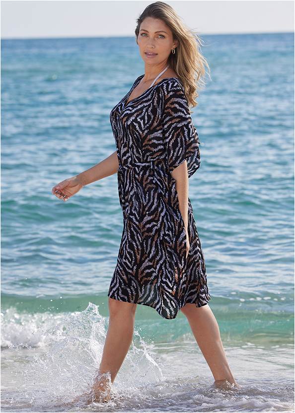 Full side view Midi Caftan Cover-Up