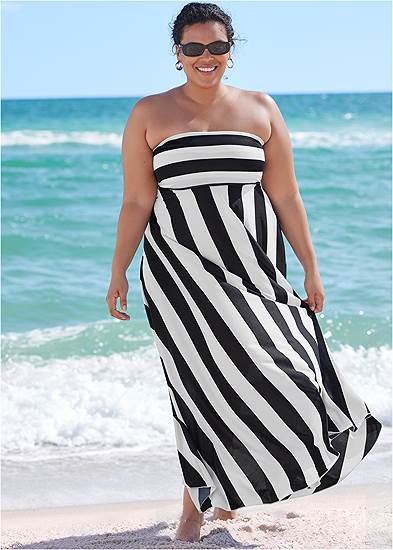 Plus Size Maxi Beach Cover-Up Dress