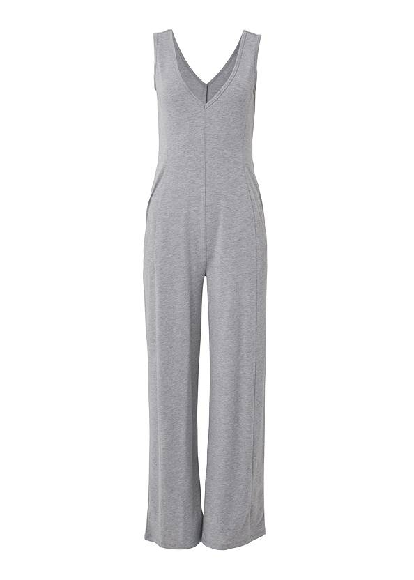 Ghost with background  view Relaxed V-Neck Jumpsuit