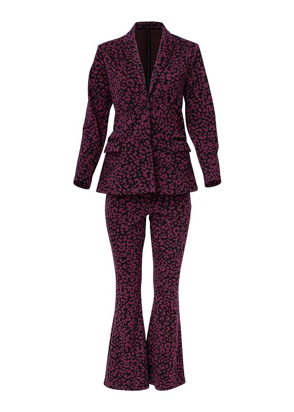 Alternate View Ponte Knit Leopard Suit
