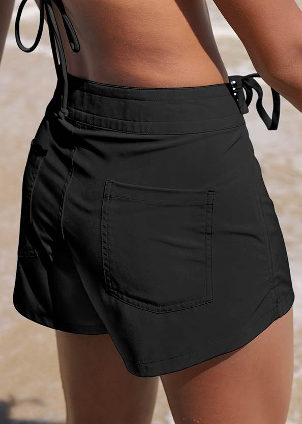 Detail back view Lace-Up Boardshorts