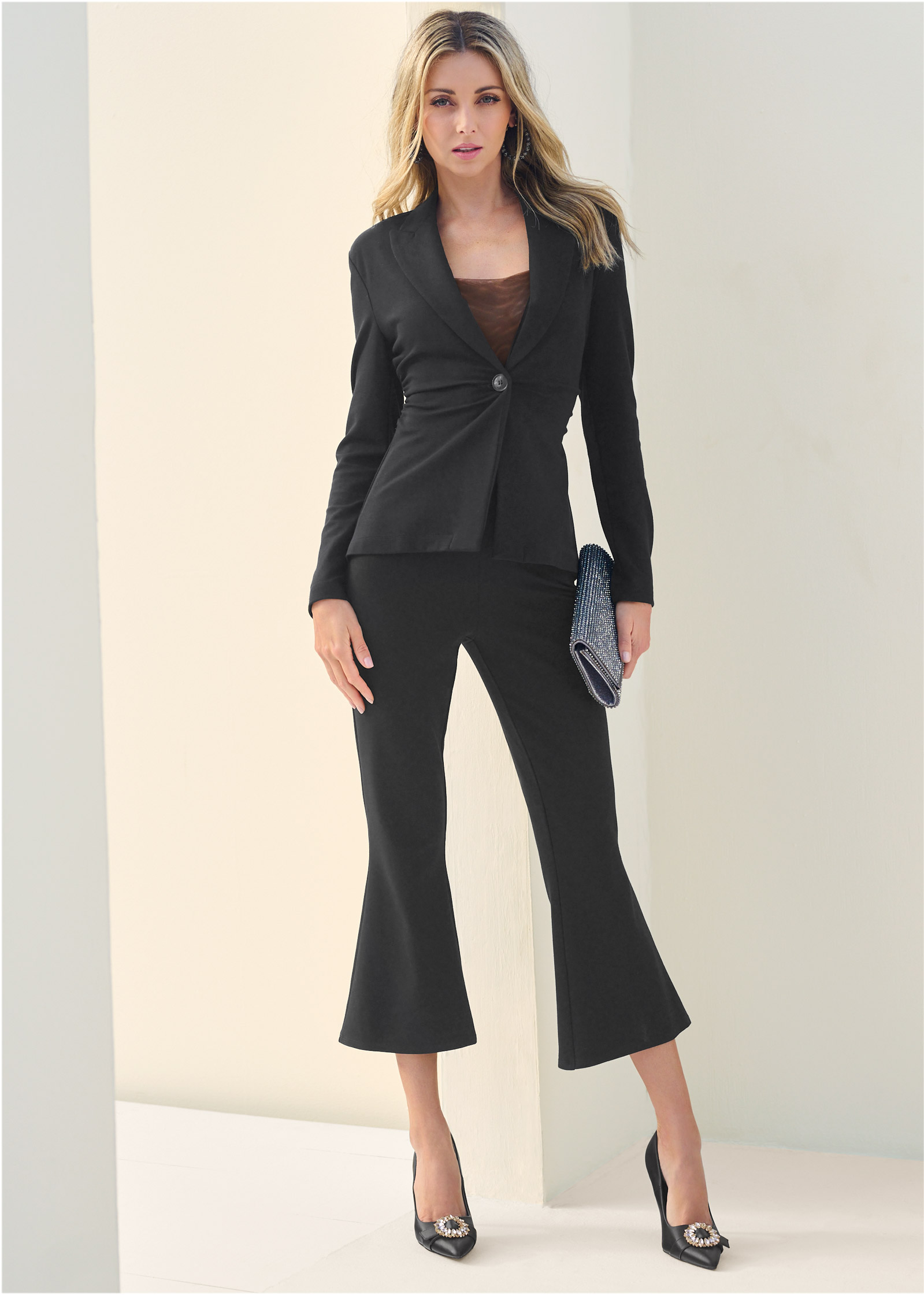 Wide leg clearance suit set