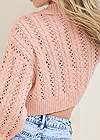 Alternate View Cropped Pointelle Sweater