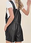 Alternate View Faux-Leather Short Overalls
