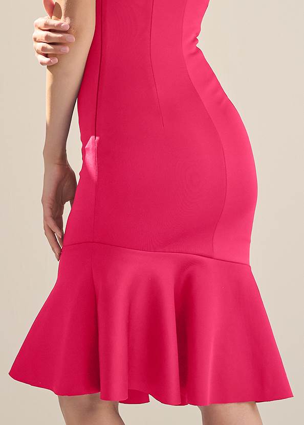 Alternate View One-Shoulder Ruffle Dress