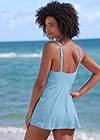 Cropped back view Fit And Flare Swim Dress