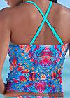 Detail back view Ruched Side Halter Tankini Top