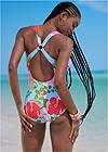 Cropped back view Crisscross One-Piece