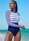 Cropped front view Surf Long Sleeve One-Piece