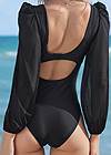 Detail back view Mesh Sleeve One-Piece