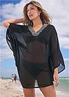 Full front view Embellished Tunic Cover-Up