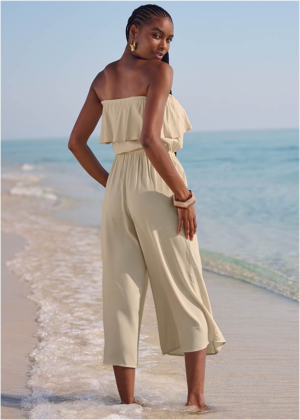 Back View Strapless Jumpsuit