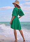 Full back view Waffle Knit Cover-Up Dress