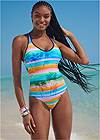 Cropped front view Surf Racerback One-Piece