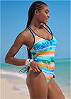 Cropped side view Surf Racerback One-Piece