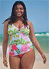 Front View Willow Ring Tankini Top