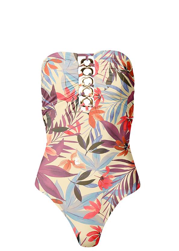 Ghost with background  view Bold Bandeau One-Piece