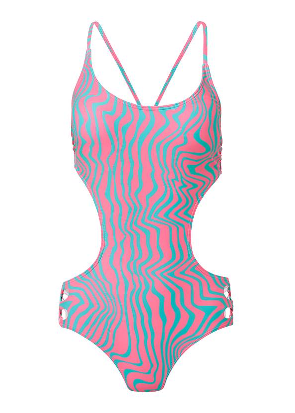 Ghost with background  view Strappy Monokini One-Piece