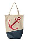 Full front view Anchor Canvas Bag