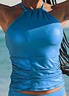 Detail front view Shimmer High Neck Tankini