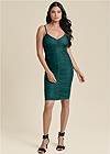 Full Front View Ruched Mini Dress