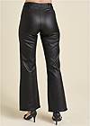 Waist down back view Coated Flare Jeans