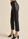Waist down side view Coated Kick Flare Jeans
