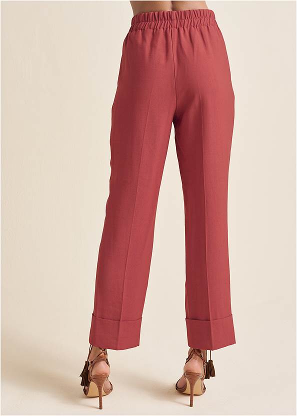 Waist down back view Tapered Pant With Cuff