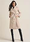 Full front view Wrap Coat With Belt