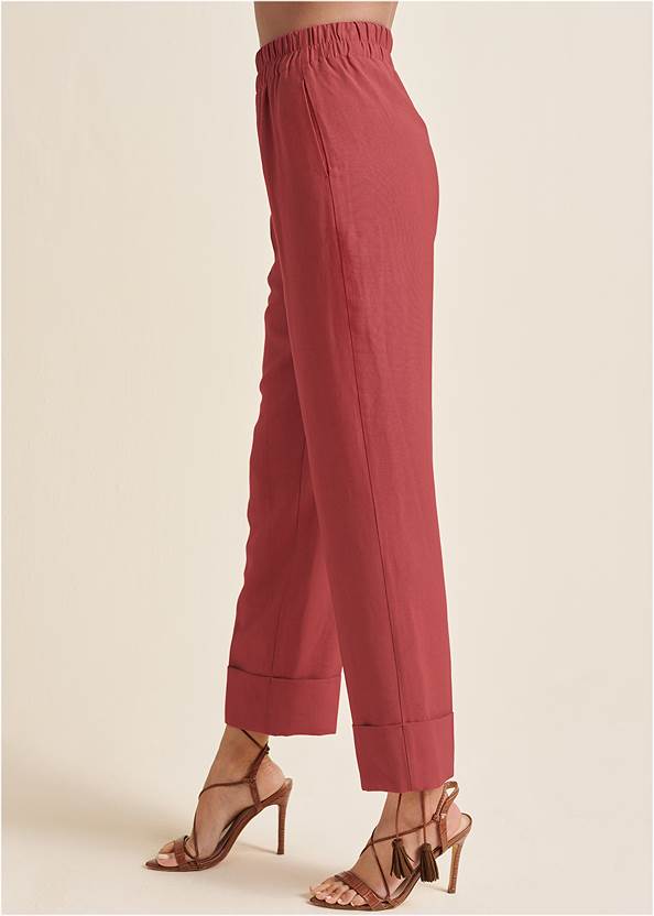 Waist down side view Tapered Pant With Cuff