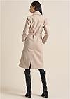 Full back view Wrap Coat With Belt