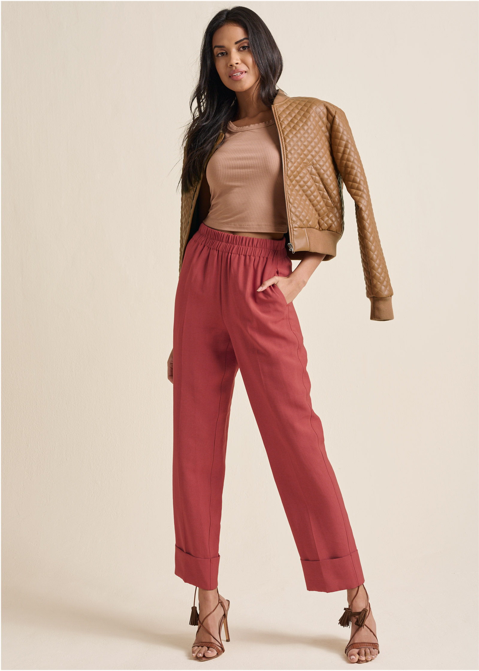 Wide leg hotsell tapered trousers