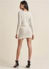 Full back view Cable Knit Skirt Set