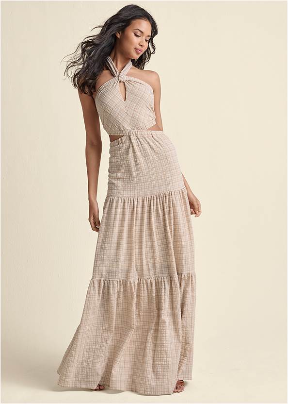 Full front view Cut Out Maxi Dress