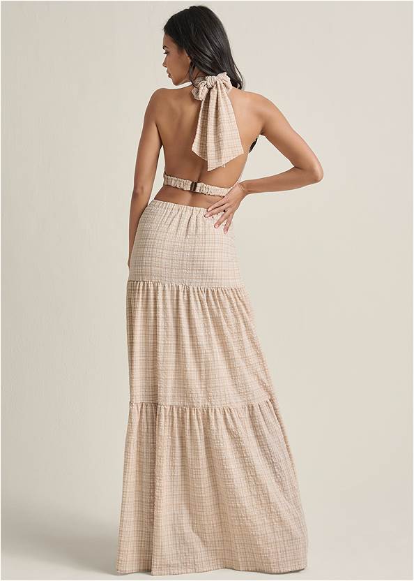 Full back view Cut Out Maxi Dress