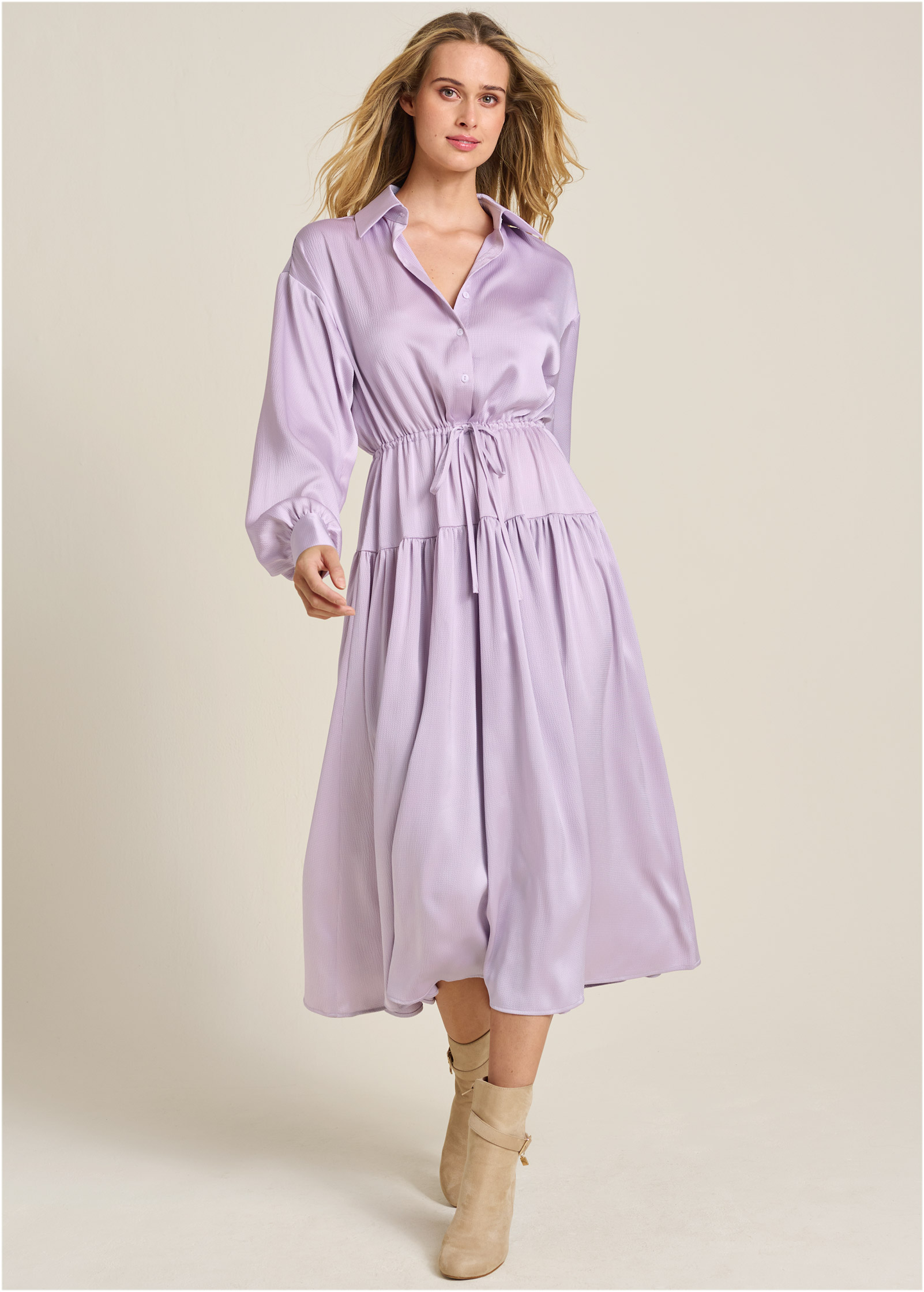 Venus belted midi outlet shirt dress