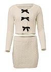 Ghost with background  view Cable Knit Skirt Set