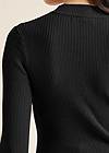 Detail back view Ribbed Long Sleeve Top