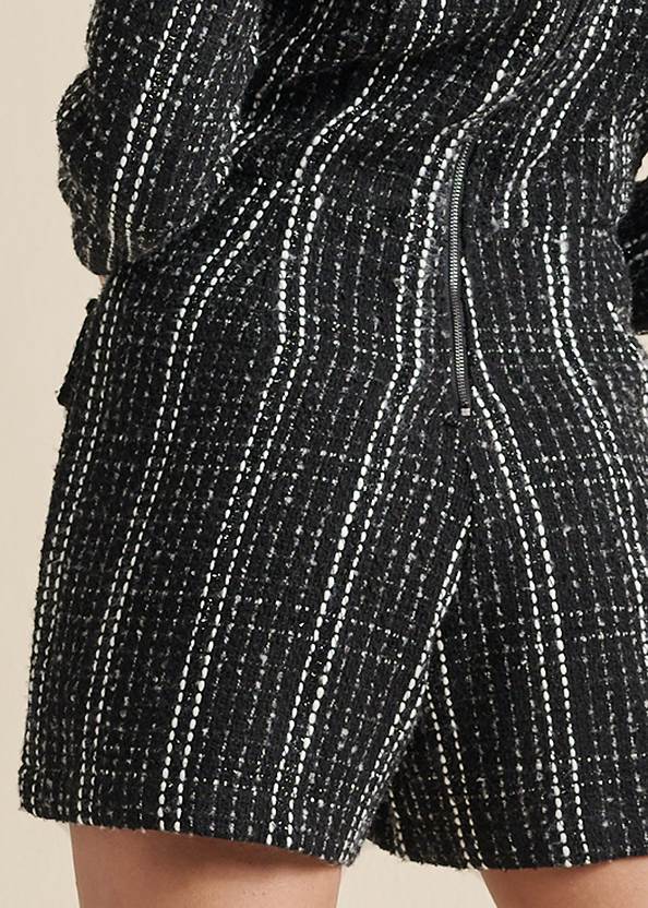 Detail back view Tweed Button Detail Romper