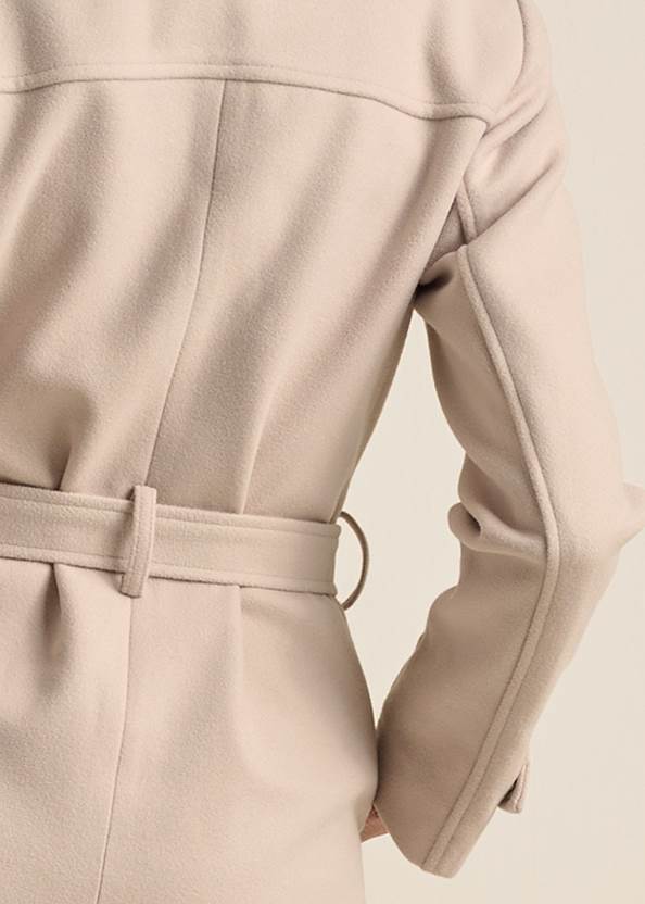 Detail back view Wrap Coat With Belt