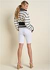 Back View Collared V-Neck Sweater