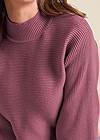 Detail front view Ribbed Mock-Neck Sweater