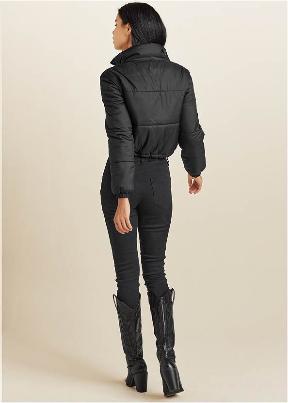 Full back view Convertible Puffer Jacket